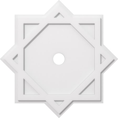 Ekena Millwork Axel Architectural Grade PVC Contemporary Ceiling Medallion, 30"OD x 3"ID x 16 1/2"C x 1"P CMP30AL-03000